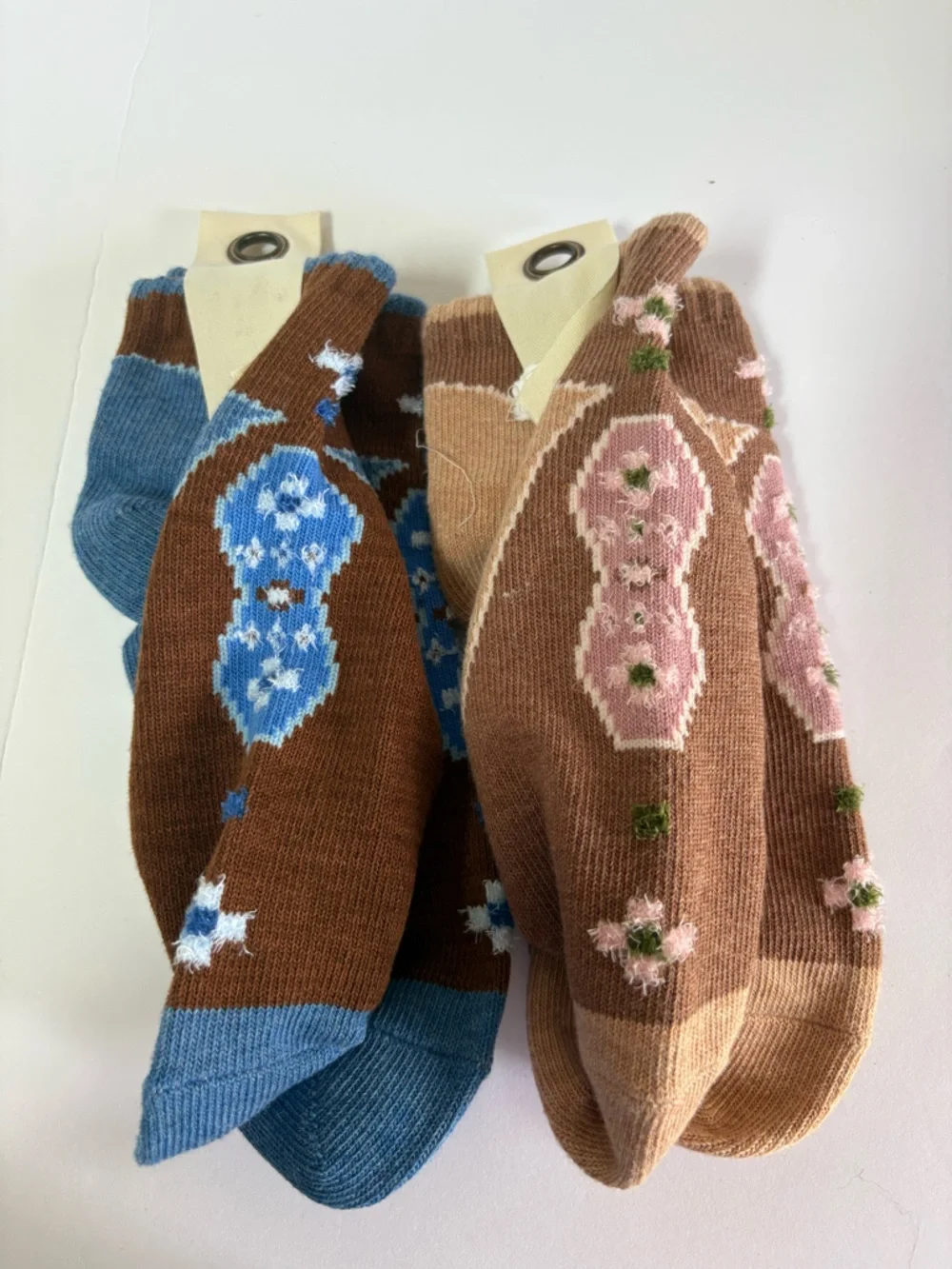 Set of 2 NWT Free People Super Short Raggedy Ankle Socks